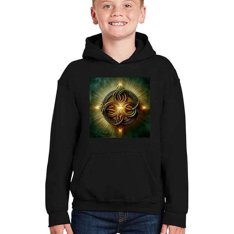 Fantasy Nature Earth Elemental Emblem (silvergoldvisionary) Youth T-Shirts