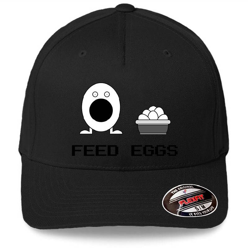 FEED EGGS Egg Game Funny Premium Flat Bill Snapback Caps