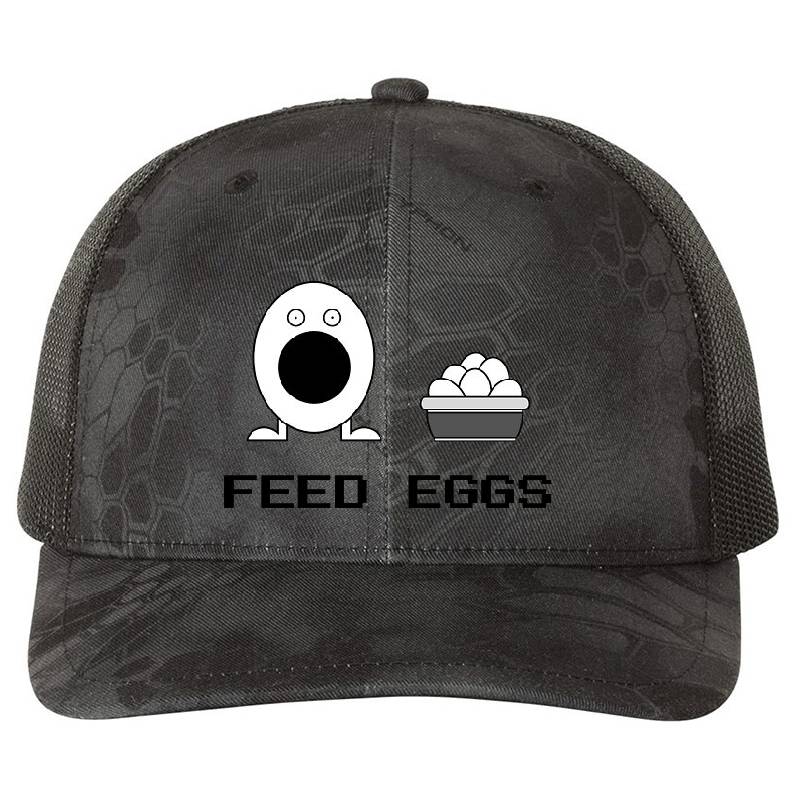 FEED EGGS Egg Game Funny Premium Flat Bill Snapback Caps