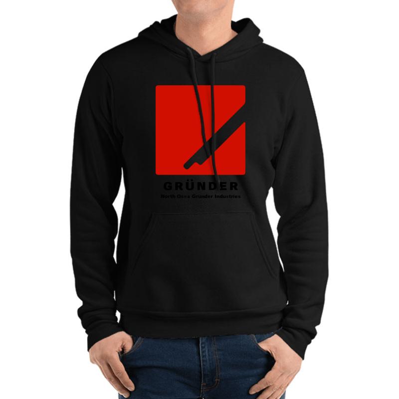 Ace Combat Grunder Industries Unisex Hooded Sweatshirt Men Black