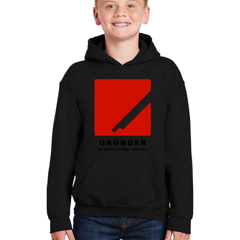 Ace Combat Grunder Industries Youth Hooded Sweatshirt Boy Black