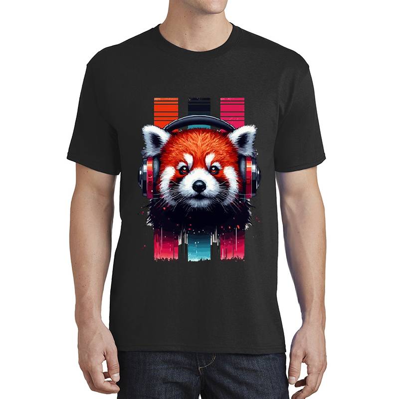 Cute Retro Music Red Panda In Headphones Richardson Premium Trucker Snapback Caps
