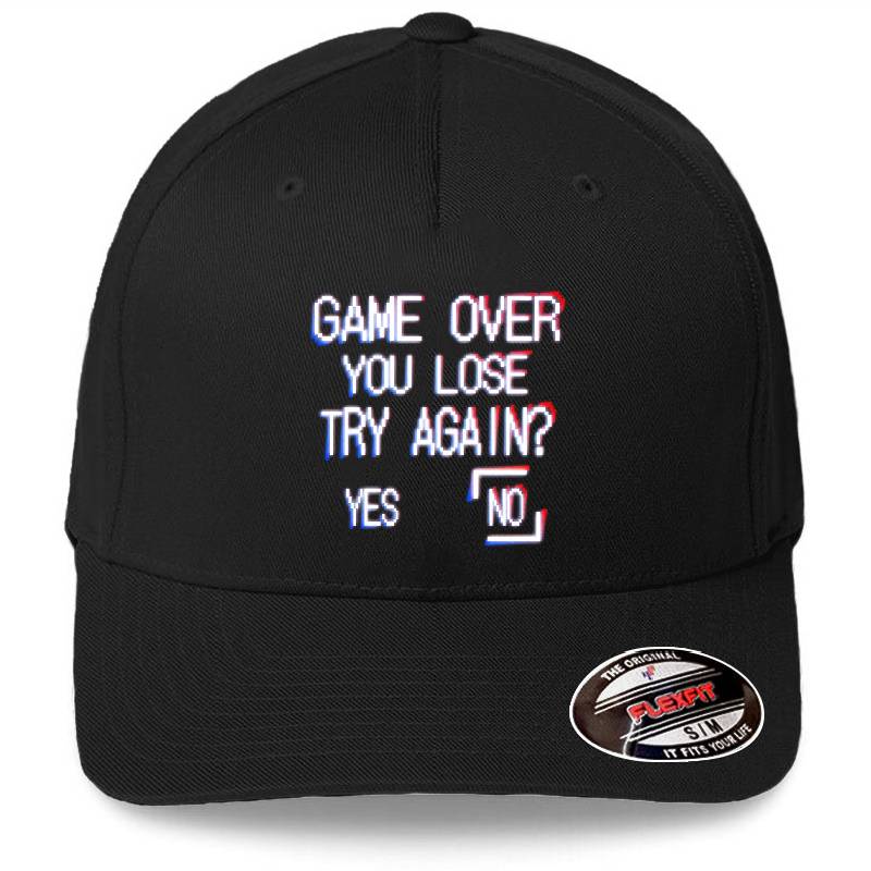 GAME OVER YOU LOSE TRY AGAIN? YES NO Pixel Glitch  Richardson Premium Trucker Snapback Caps