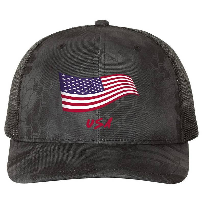 USA Flag Flexfit Baseball Caps