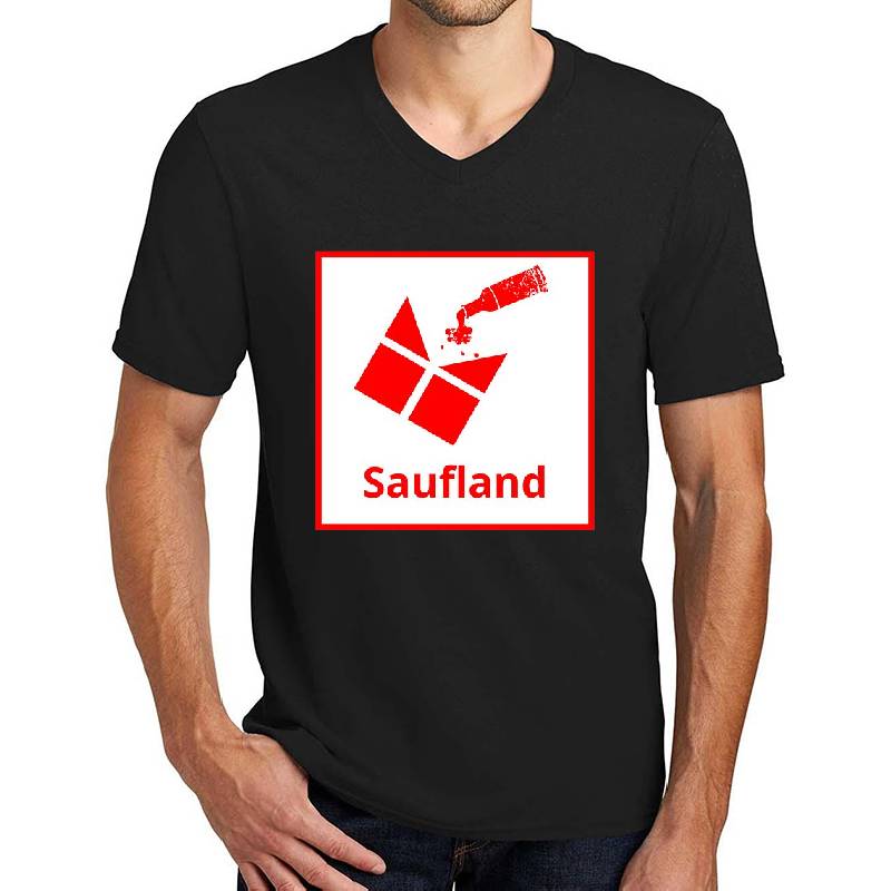 SauflandKaufland party design, joke, logo, Unisex T-shirts