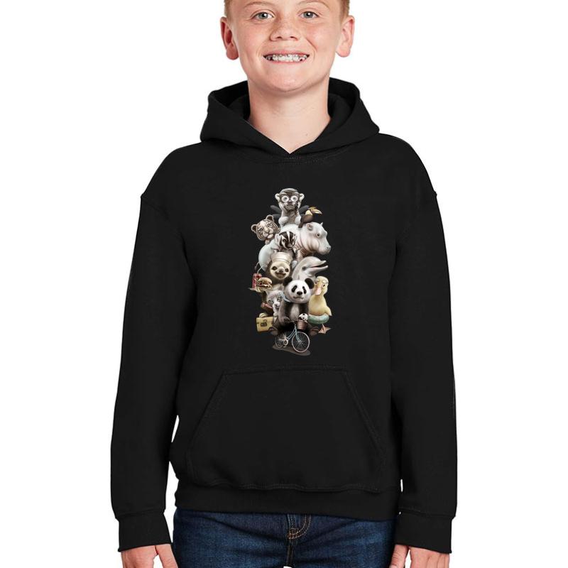 Zoo Escape Youth Hooded Sweatshirt Boy Black