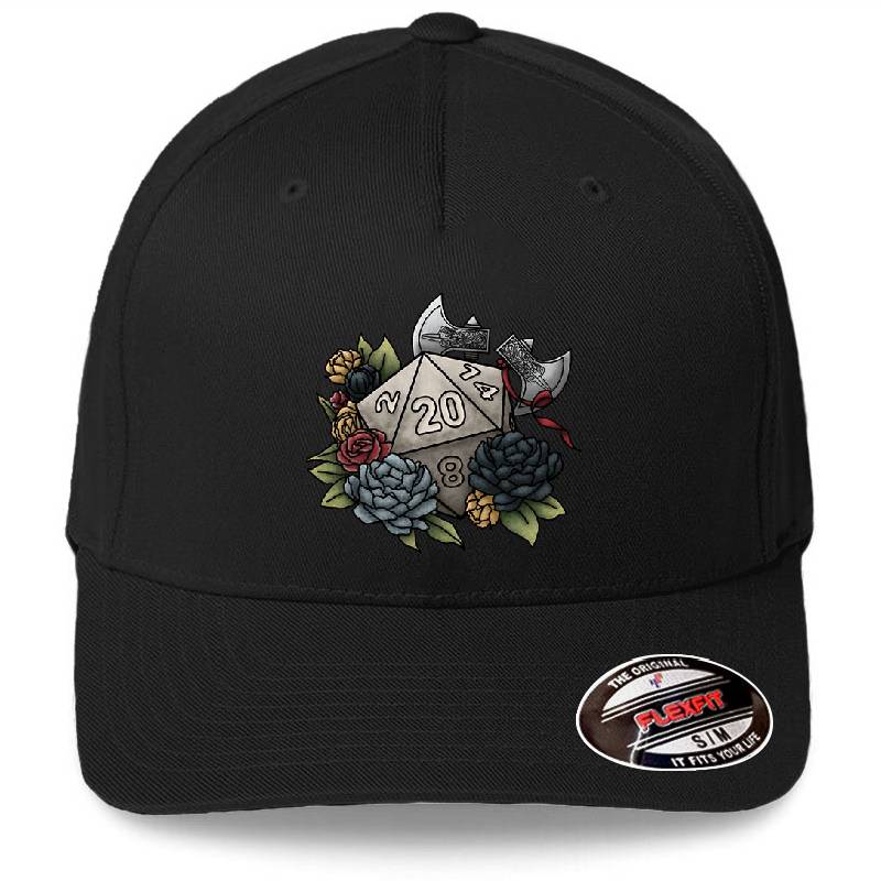 Barbarian Class D20 - Tabletop Gaming Dice Premium Flat Bill Snapback Caps