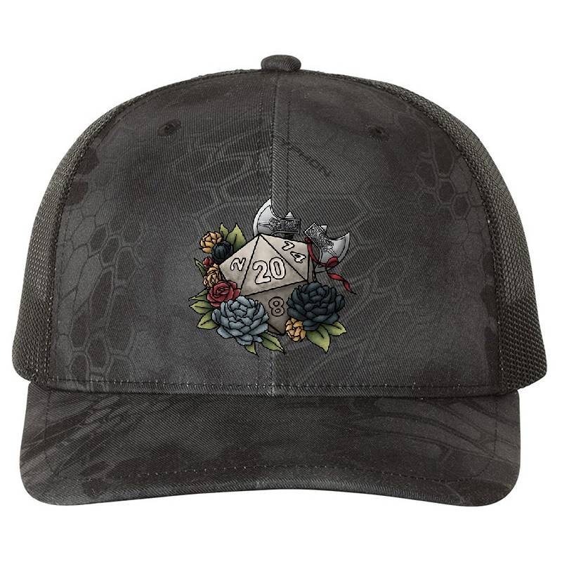Barbarian Class D20 - Tabletop Gaming Dice Premium Flat Bill Snapback Caps