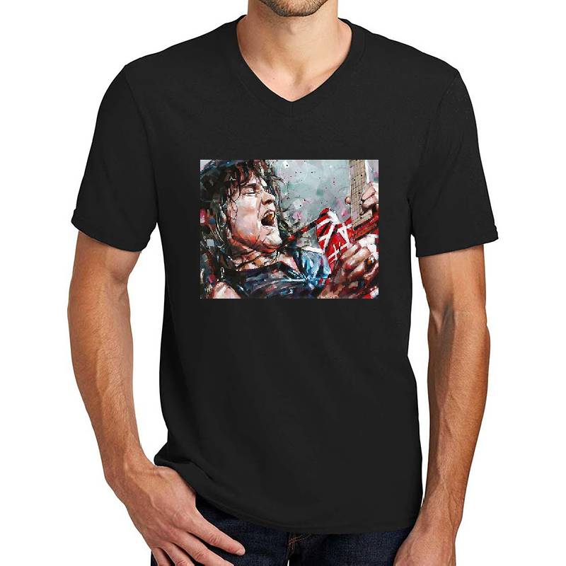 Eddie van Halen painting Premium Flat Bill Snapback Caps