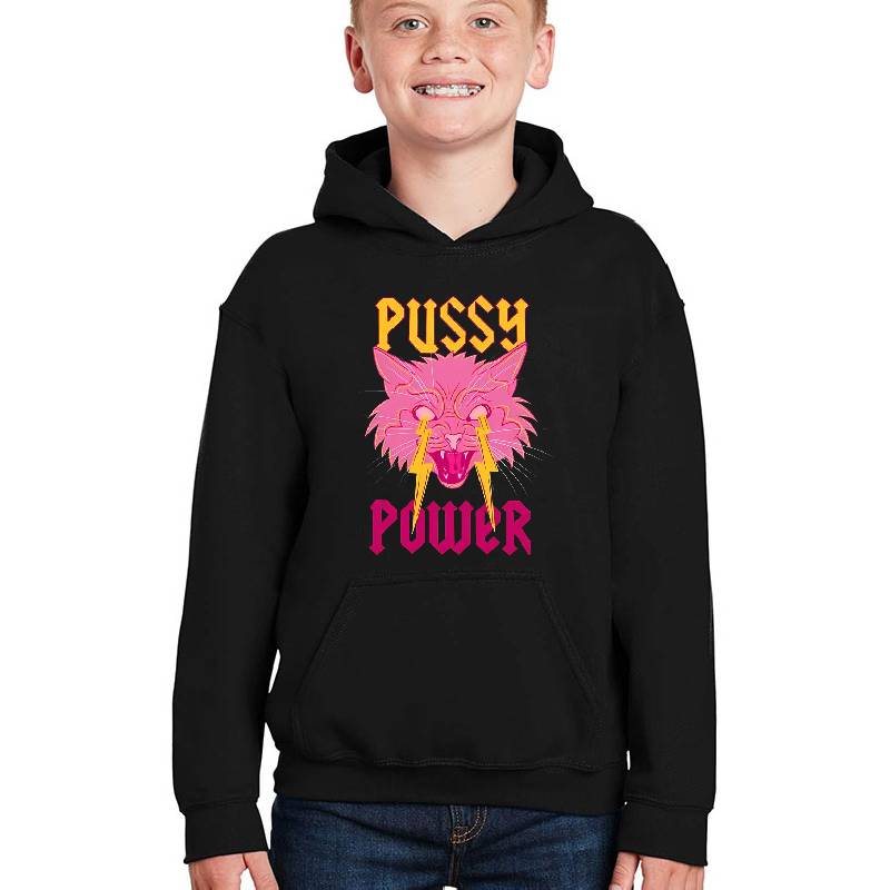 Pussy Power Funny Cat Youth T-Shirts