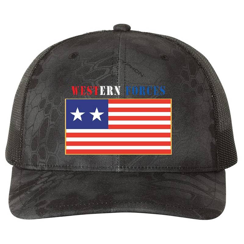 Flag - Western Forces - 2 Star Flag w Txt X 300 Flexfit Baseball Caps