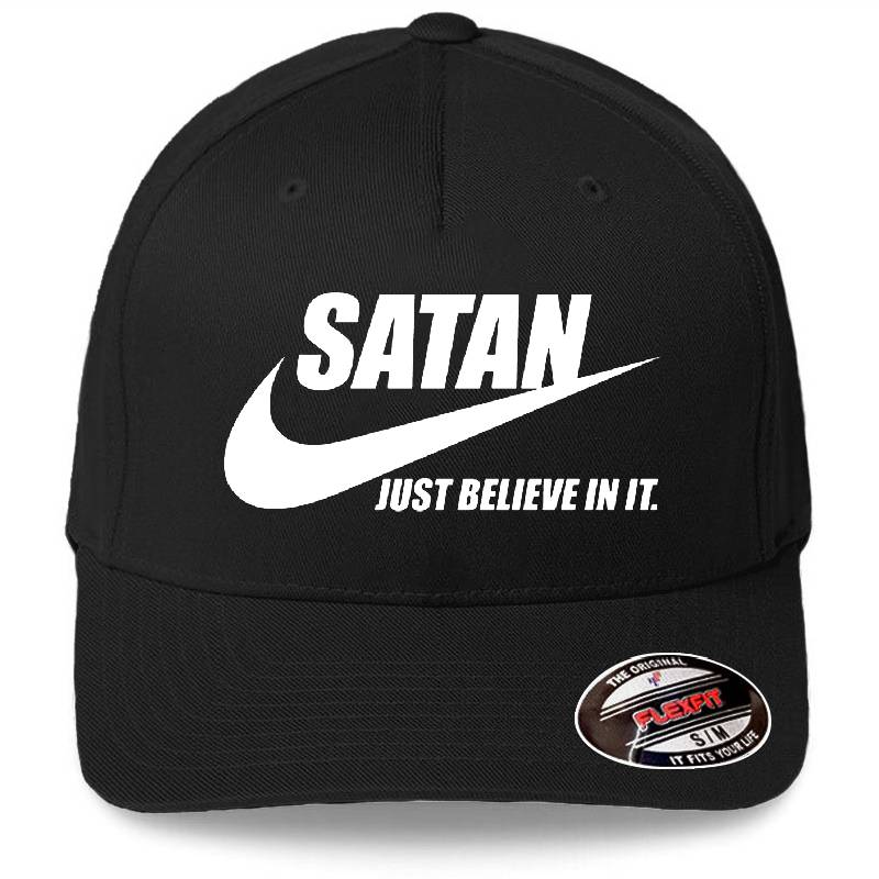 Satan Just Believe In It Premium Flat Bill Snapback Caps