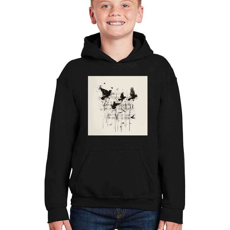 Birds in Flight with Music Notes Unisex Polo Jersey Sport Shirts