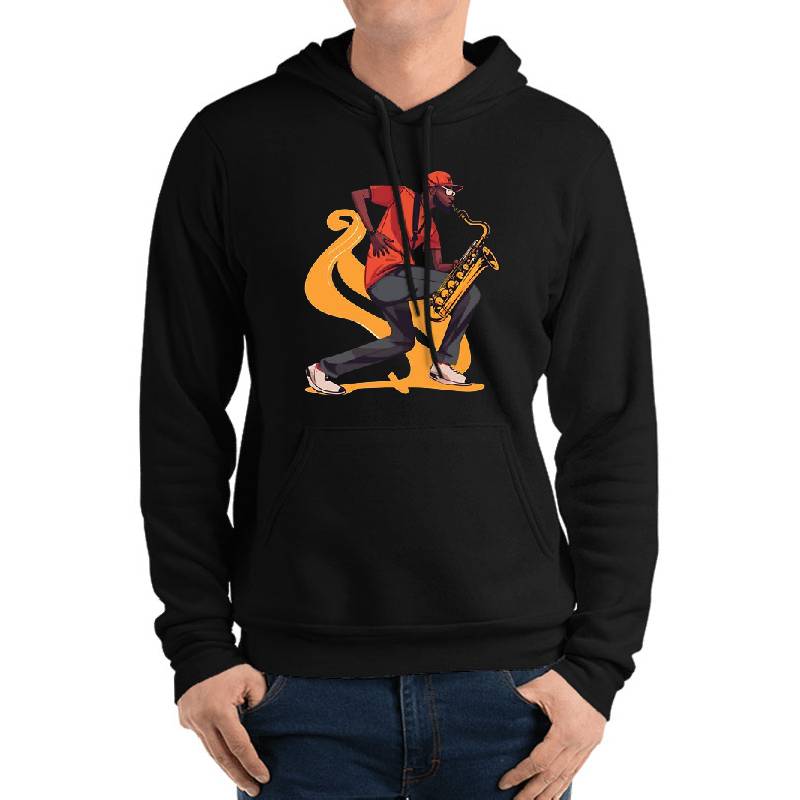 The Masterful Duo of Dance and Saxophone Youth Hooded Sweatshirts