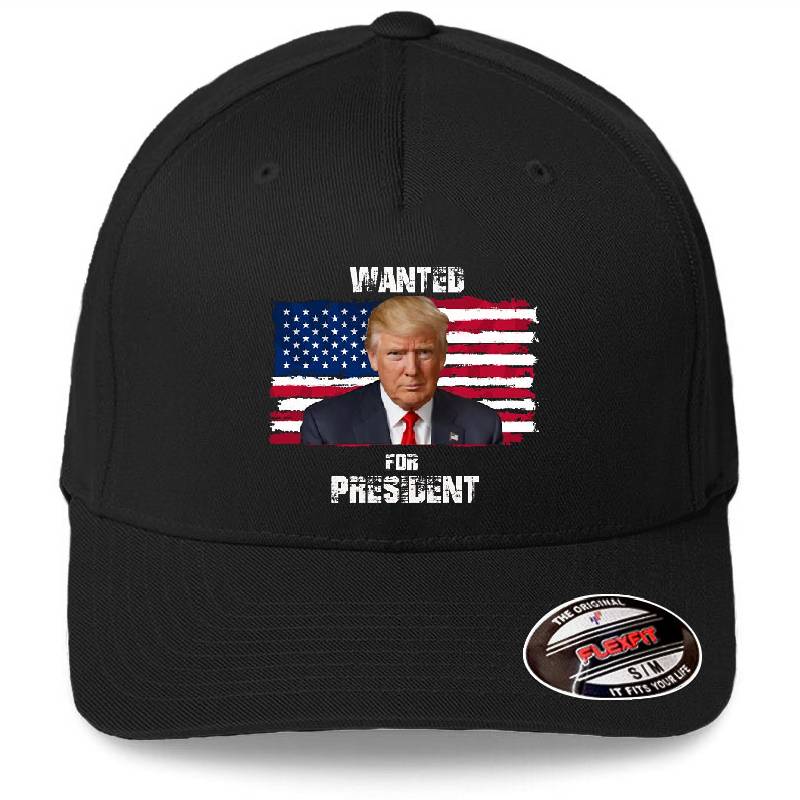 Donald Trump Most Wanted For President 2024 Premium Flat Bill Snapback Caps