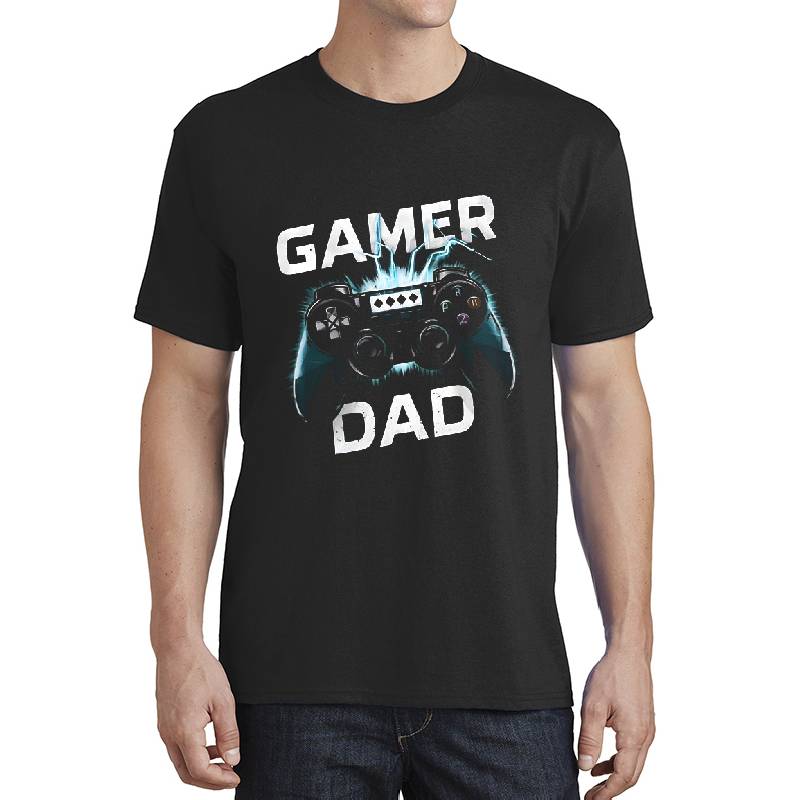 Gamer Dad With Lightning Joystick Premium Flat Bill Snapback Caps