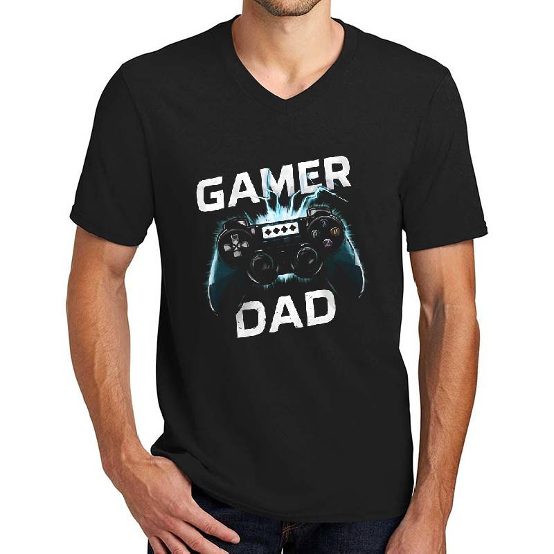Gamer Dad With Lightning Joystick Premium Flat Bill Snapback Caps