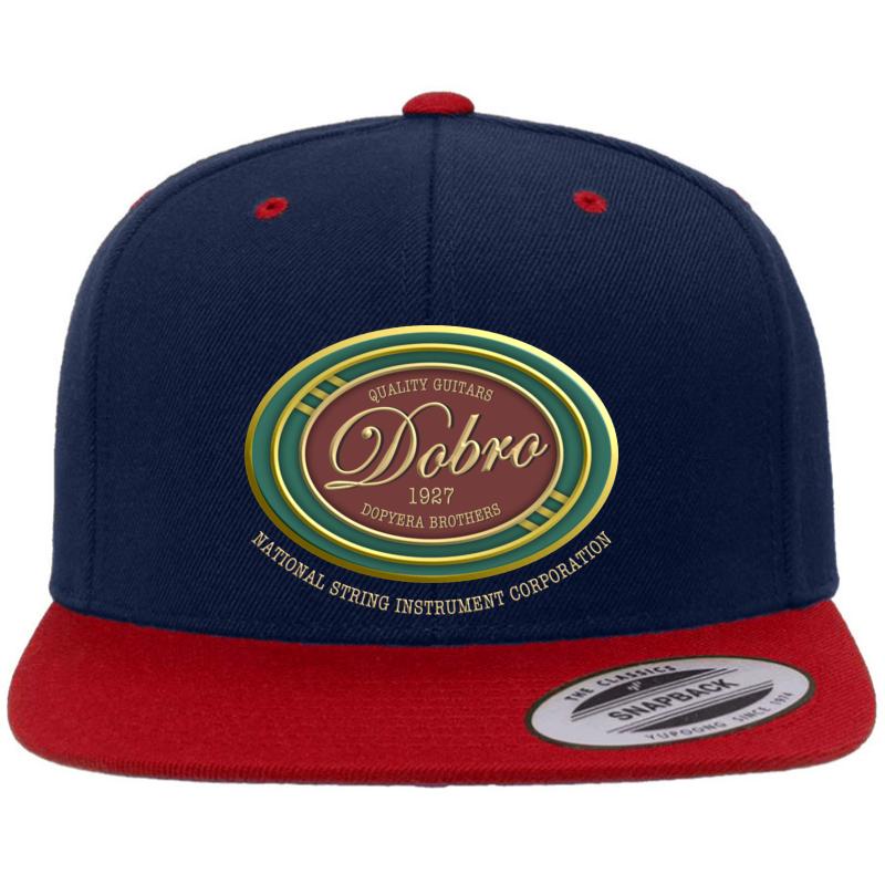 Wonderful Dobro Guitars 1927 Premium Flat Bill Snapback Cap  Navy