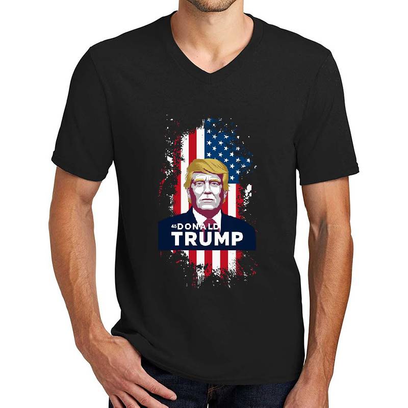 Honoring the 45th & 47th President: Trump's Triumph,Trump's American Flag Revival: 45-47 Edition, Classic T shirt Richardson Premium Trucker Snapback Caps