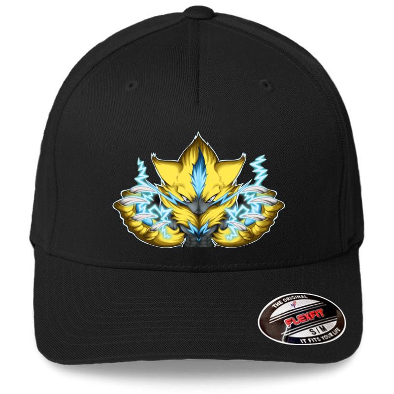 Zeraora W Lightning  Flexfit Baseball Cap  Black