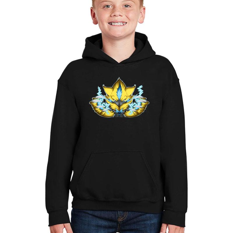 Zeraora W Lightning  Youth Hooded Sweatshirt Boy Black