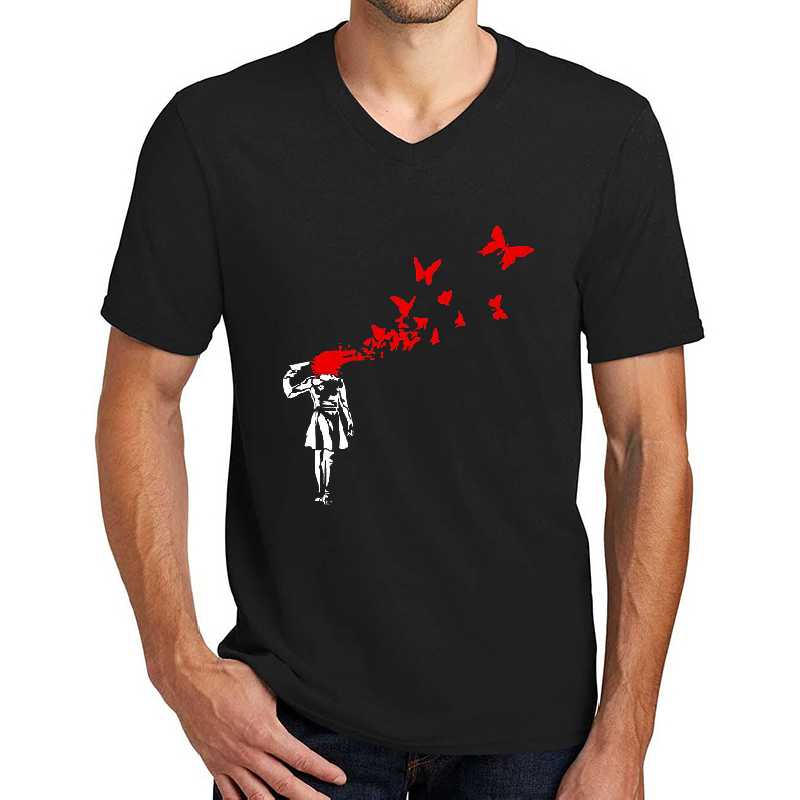 Banksy - Girl Butterfly Unisex T-shirts