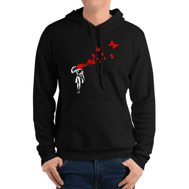 Banksy - Girl Butterfly Unisex T-shirts