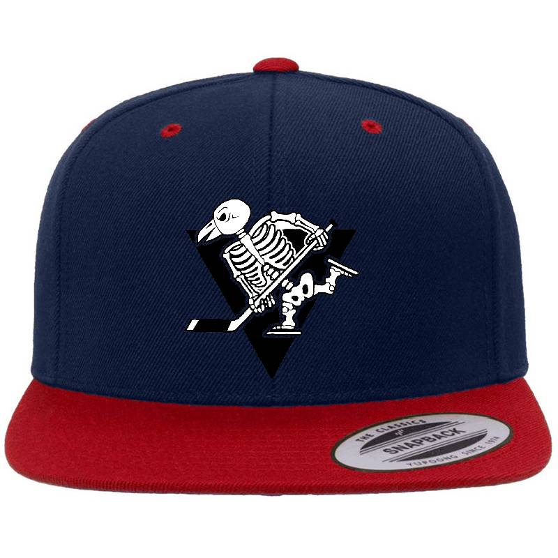 Pittsburgh Penguins Skeleton Logo Unisex V-Neck T-Shirts