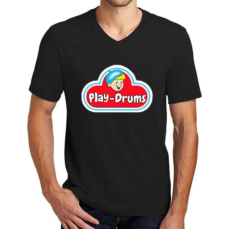 Drummer Play Drums Vintage Logo  Premium Flat Bill Snapback Caps