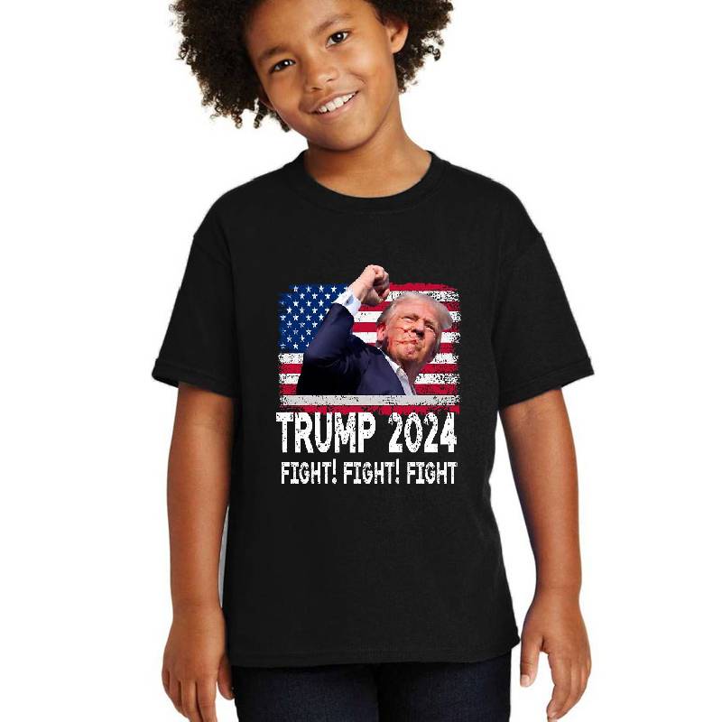 Trump 2024 Fight Fighting Fighters Supporters American Flag Unisex Polo Jersey Sport Shirts