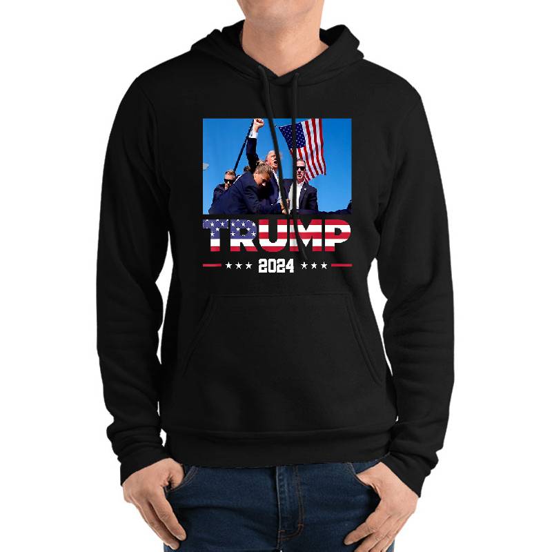 Donald Trump 2024 Survived Shot At Election Rally T-Shirt Youth Hooded Sweatshirts