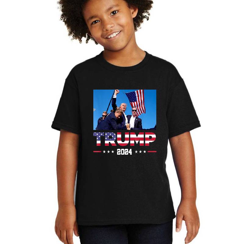 Donald Trump 2024 Survived Shot At Election Rally T-Shirt Youth Hooded Sweatshirts