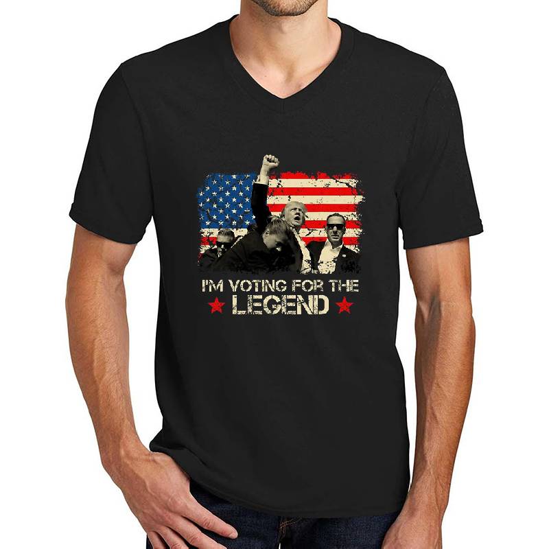 I'm Voting For The Legend Shirt For Trump Fan, American Flag Pennsylvania Gift Unisex T-shirts