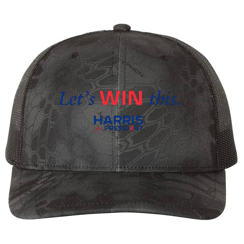 Let's Win This Harris For President Kamala Harris 2024 Flexfit Baseball Caps
