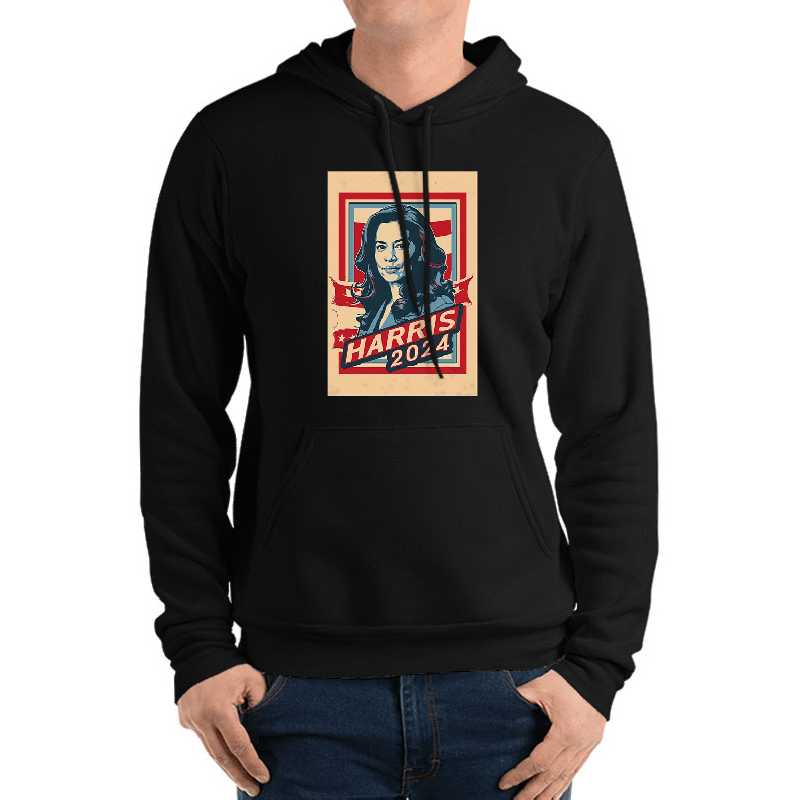 Harris 2024 Campaign Vintage-Inspired Poster Art Premium Flat Bill Snapback Caps