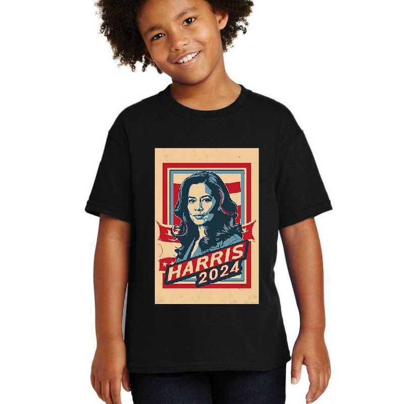 Harris 2024 Campaign Vintage-Inspired Poster Art Premium Flat Bill Snapback Caps