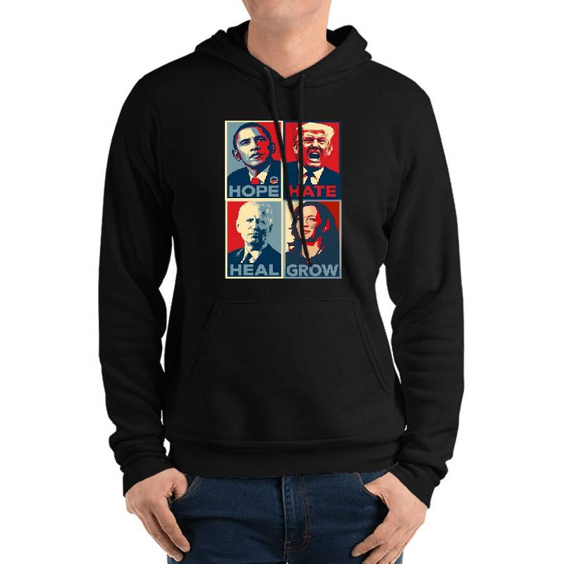 Hope Hate Heal Grow Unisex T-shirts