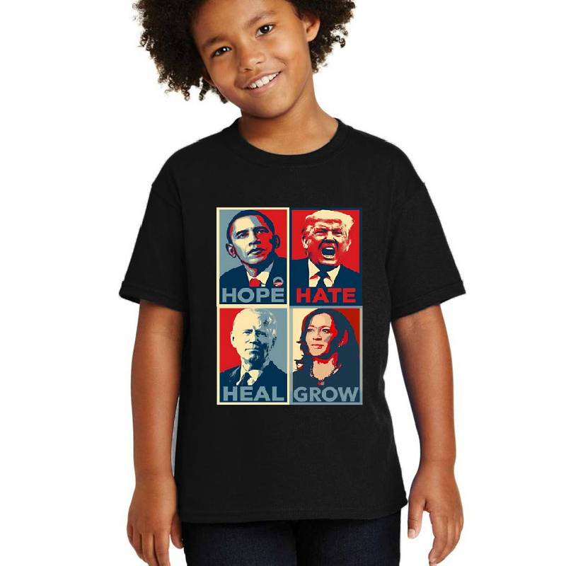 Hope Hate Heal Grow Unisex T-shirts
