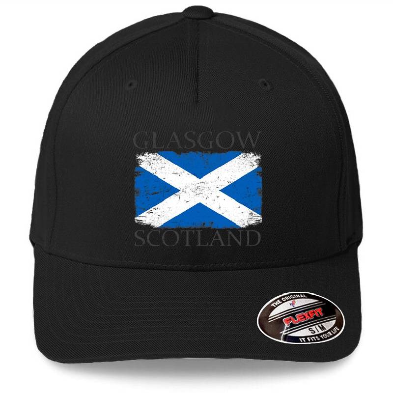 Glasgow Scotland Flag Scotland Tourist Glasgow Visitor Premium Flat Bill Snapback Caps