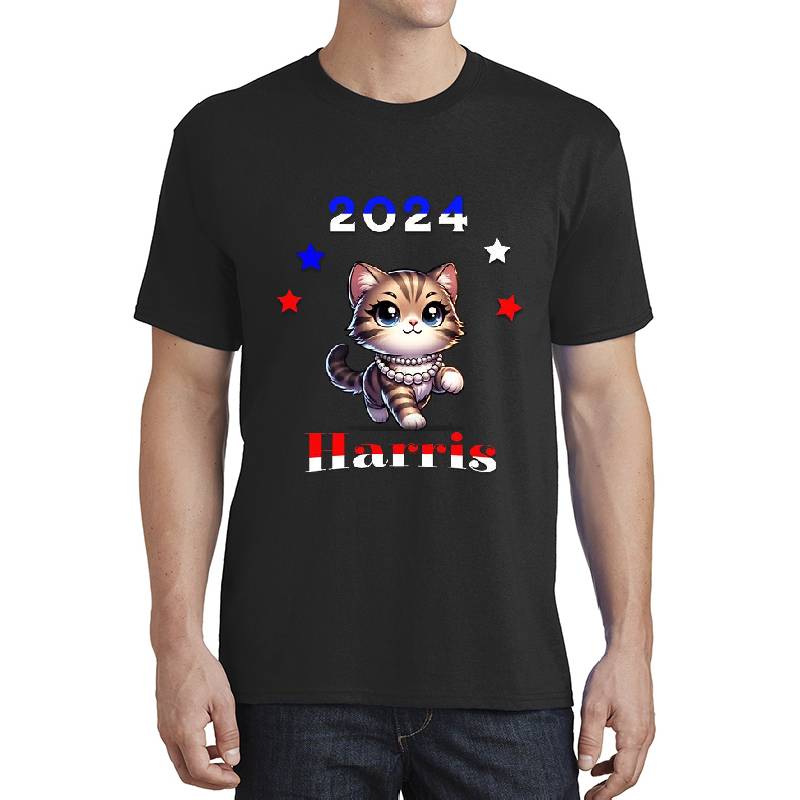 Kamala Harris 2024 Kitty wearing pearls 2 Unisex Polo Jersey Sport Shirts