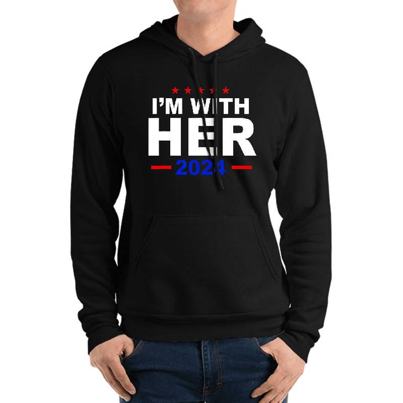 I'm With Her For Political, Gift For Harris President Election Unisex V-Neck T-Shirts