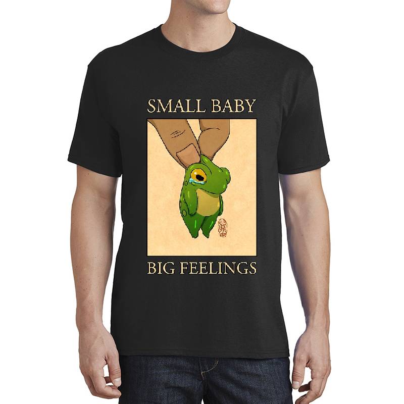 small baby big feelings cute frog artwork asian japanese chinese style drawing transparent bg Richardson Premium Trucker Snapback Caps