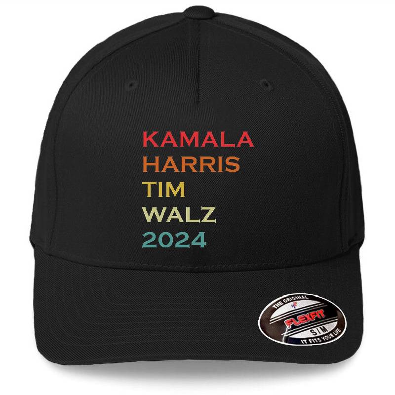 Harris Walz Waltz 2024 Vintage Style Kamala Harris Tim Walz Premium Flat Bill Snapback Caps