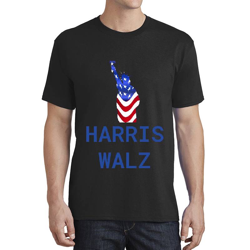 Statue of  Liberty Harris Walz Unisex Polo Jersey Sport Shirts