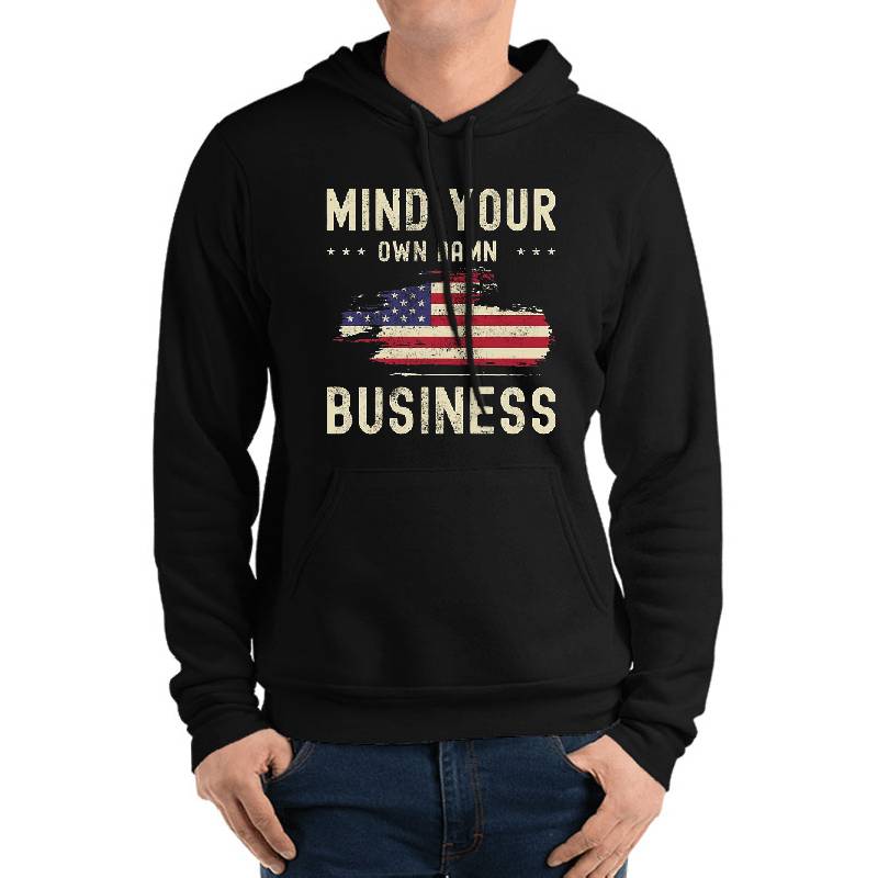 Mind Your Own Damn Business American Flag Quote 2024 Unisex Polo Jersey Sport Shirts