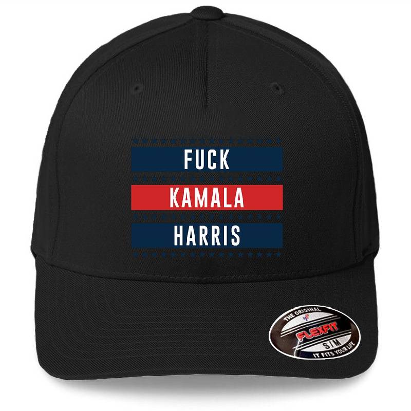 Fuck Kamala Harris Premium Flat Bill Snapback Caps