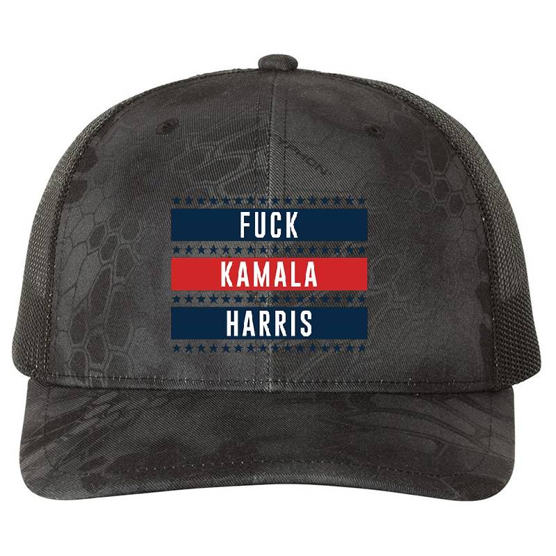 Fuck Kamala Harris Premium Flat Bill Snapback Caps