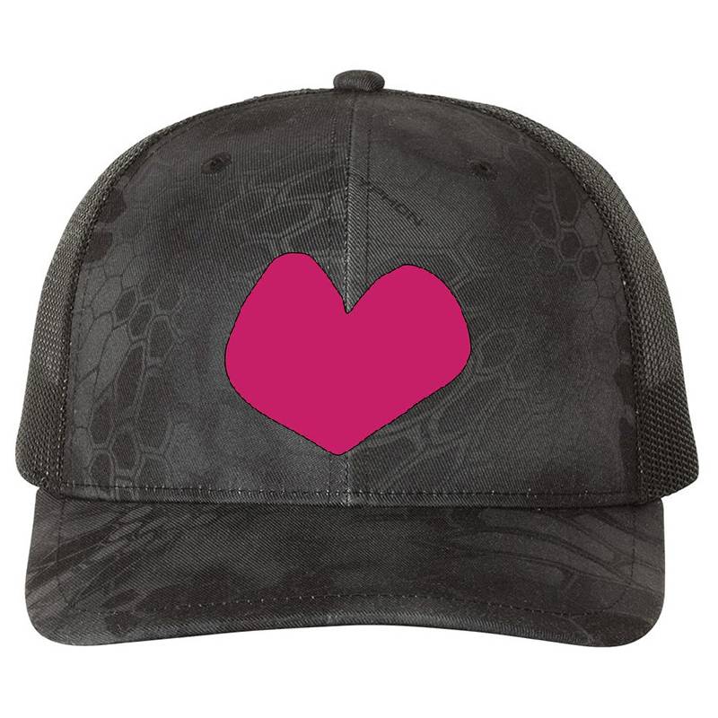 Love in full color: Michi and Yoshirin's heart Premium Flat Bill Snapback Caps
