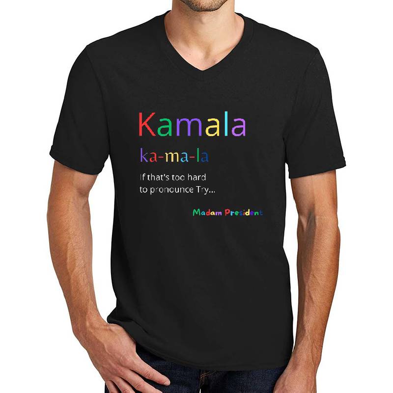 Kamala If that's too hard to pronounce try Madam President Premium Flat Bill Snapback Caps