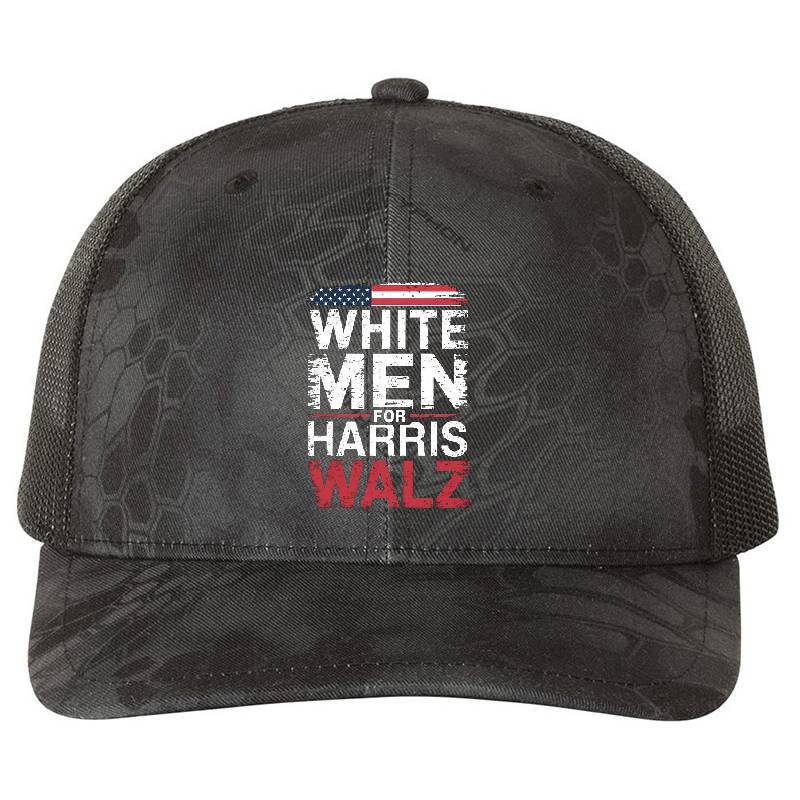 White Men For Harris Walz Premium Flat Bill Snapback Caps